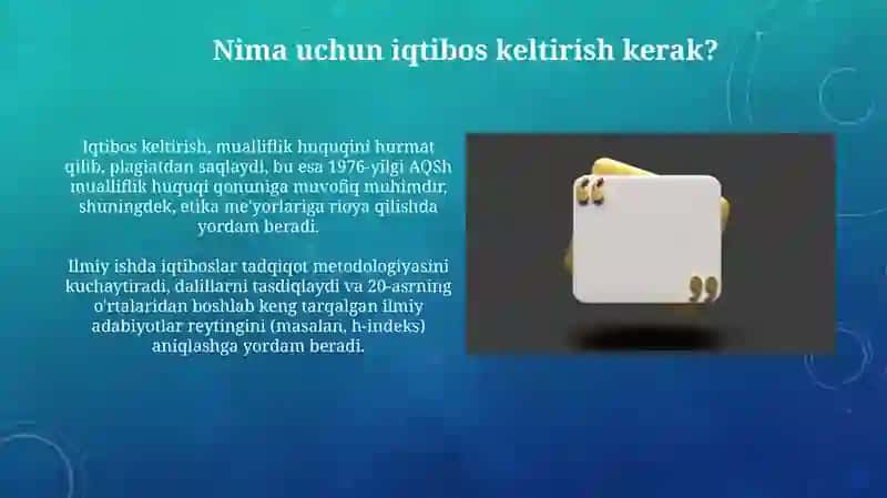 Iqtibos nima? 3