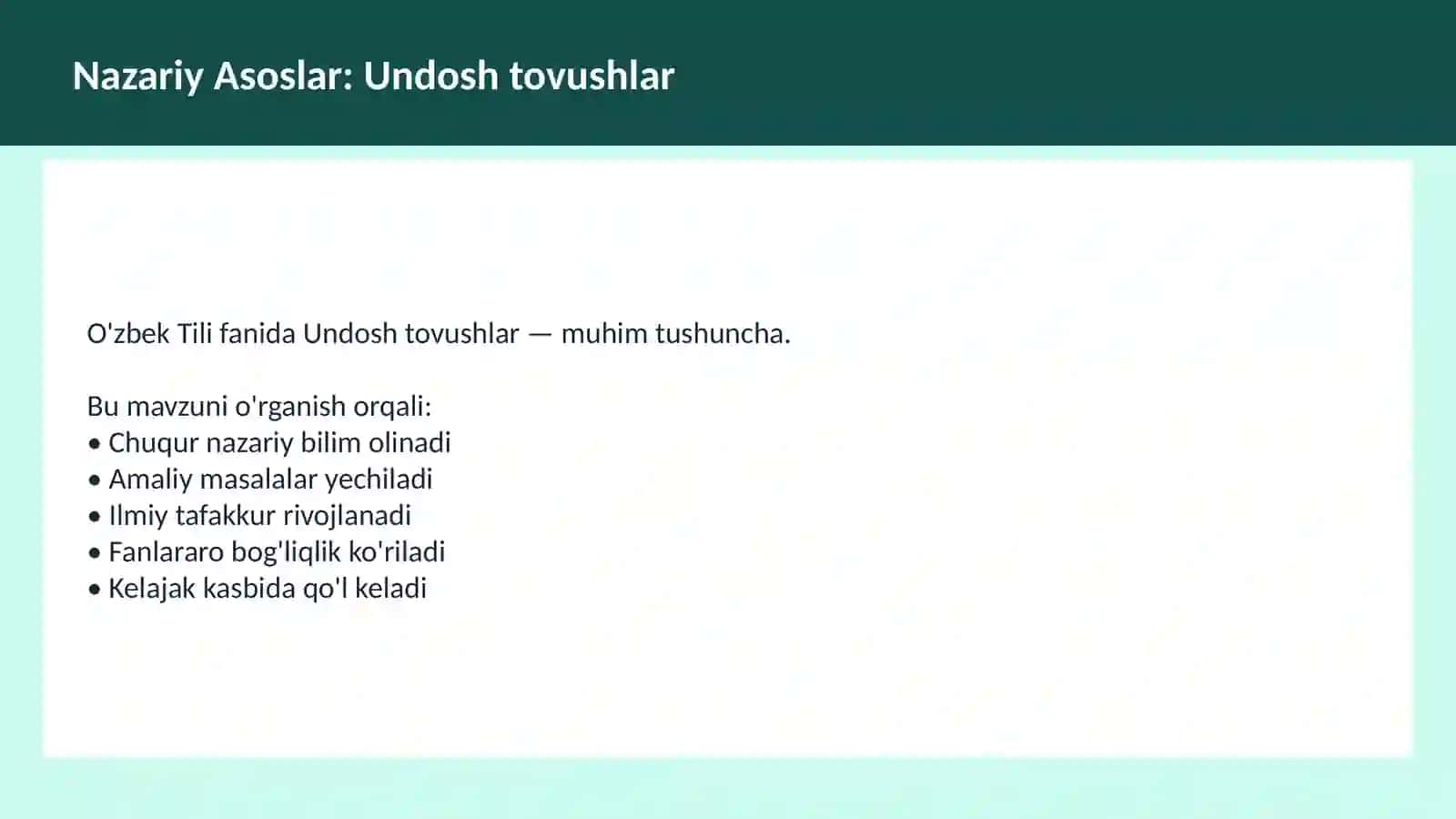 O'ZBEK TILI Fonetika asoslari 3