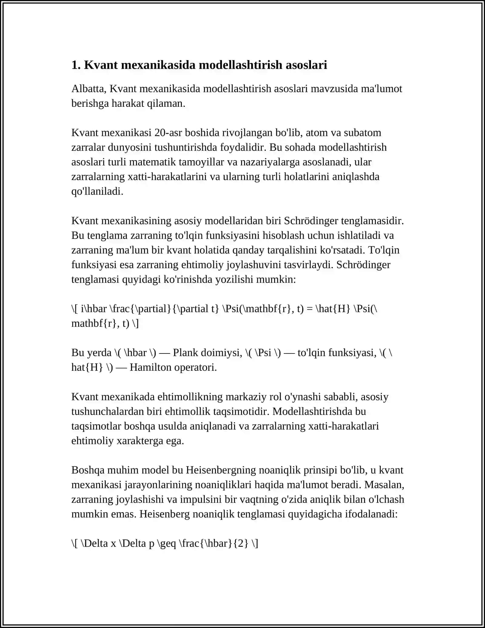 KVANT FIZIKASIDA MODELLASHTIRISH USULLARI 3