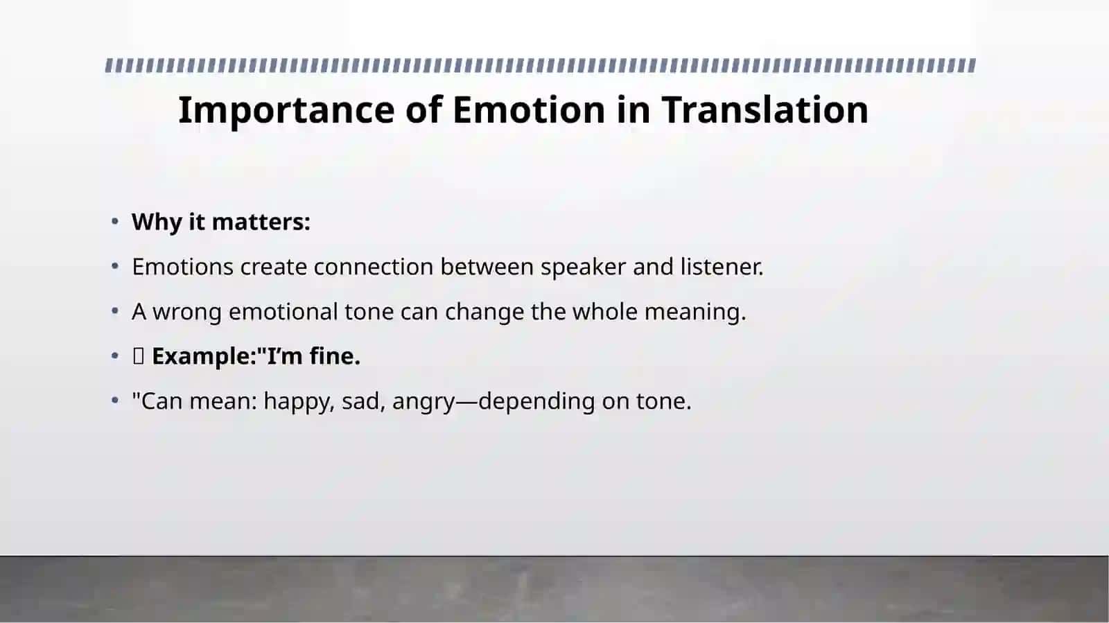 Translation of Emotional Sentences 3