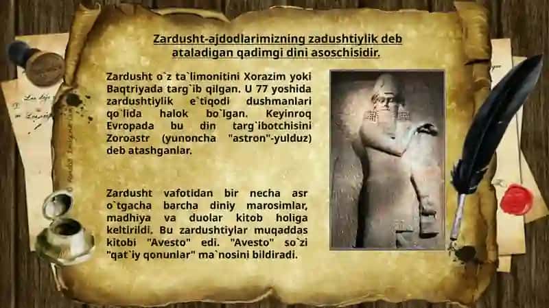 Zardushtiylikning Vujudga Kelishi, Mohiyati va Marosimlari 3