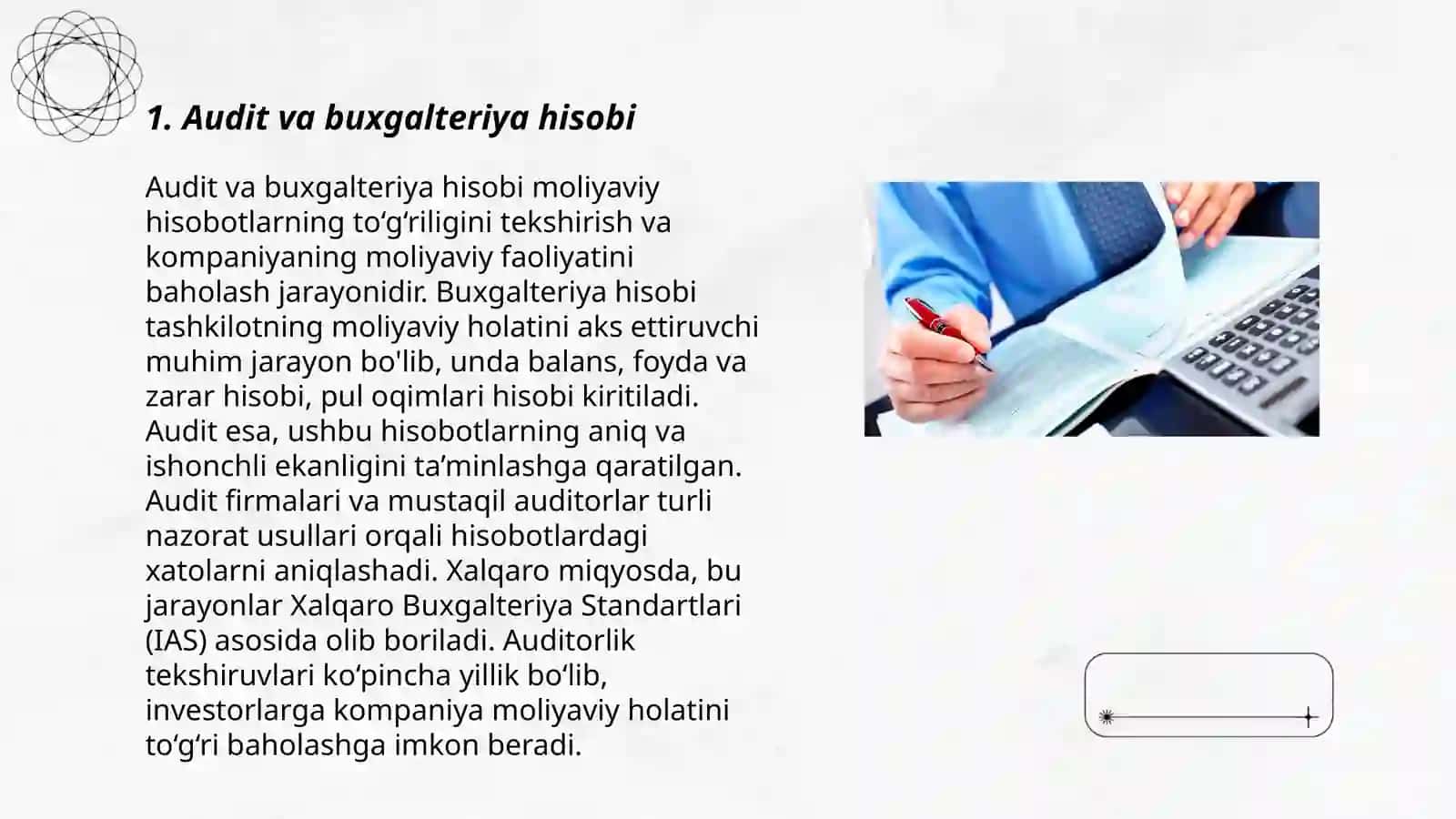 Boshqa tarmoqlarda audit fanining boshqa fanlar bilan o’zaro bog’liqligi 3
