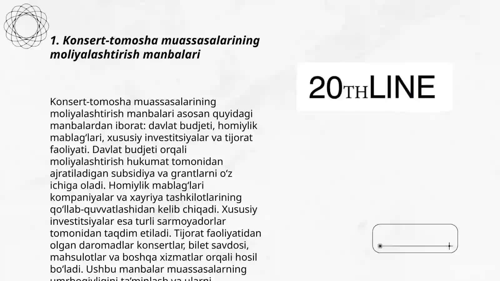 O'zbekistodagi konsert-tomosha muassasalarini molyalashtirish tartibi va ularning mol-mulki 3