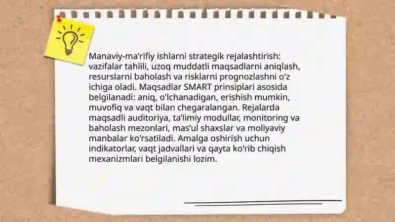 Manaviy-marifiy ishlarning samaradorligini oshirish vazifalari 3