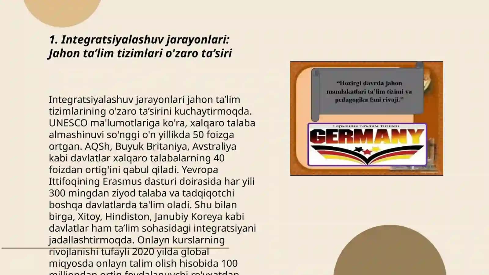 Integratsiyalashuv jarayonlari: Jahon ta’lim tizimlari o'zaro ta’siri 3