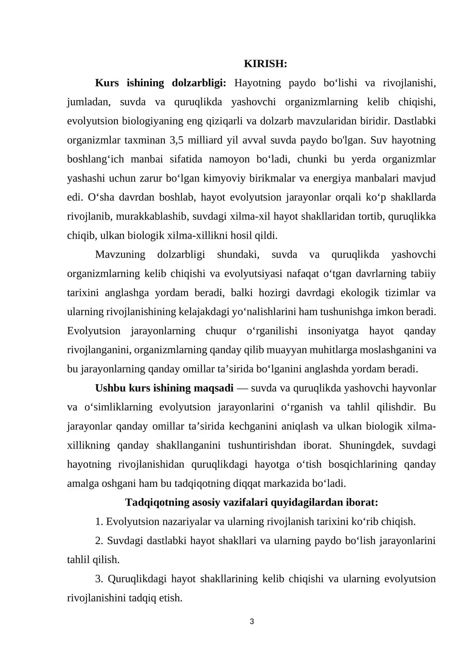 Suvda va Quruqlikda Yashayotgan Organizmlar Evolyutsiyasi 3