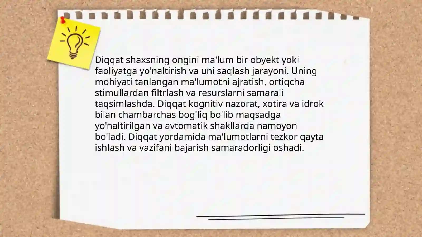Diqqat turlari va xususiyatlari 3
