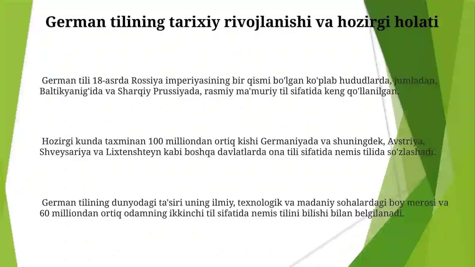 German tillari dunyo tillari orasida tutgan o‘rni 3