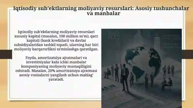 Iqtisodiy sub'ektlarning moliyaviy resurslari 3