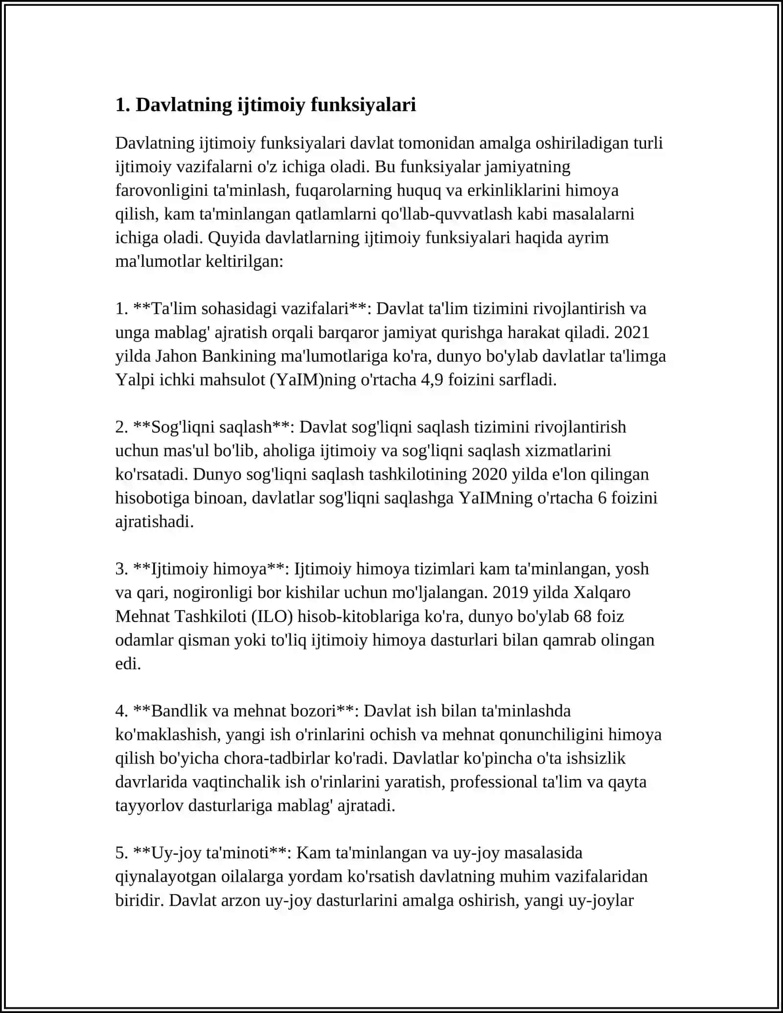 DAVLATNING IJTIMOIY SIYOSATI 3