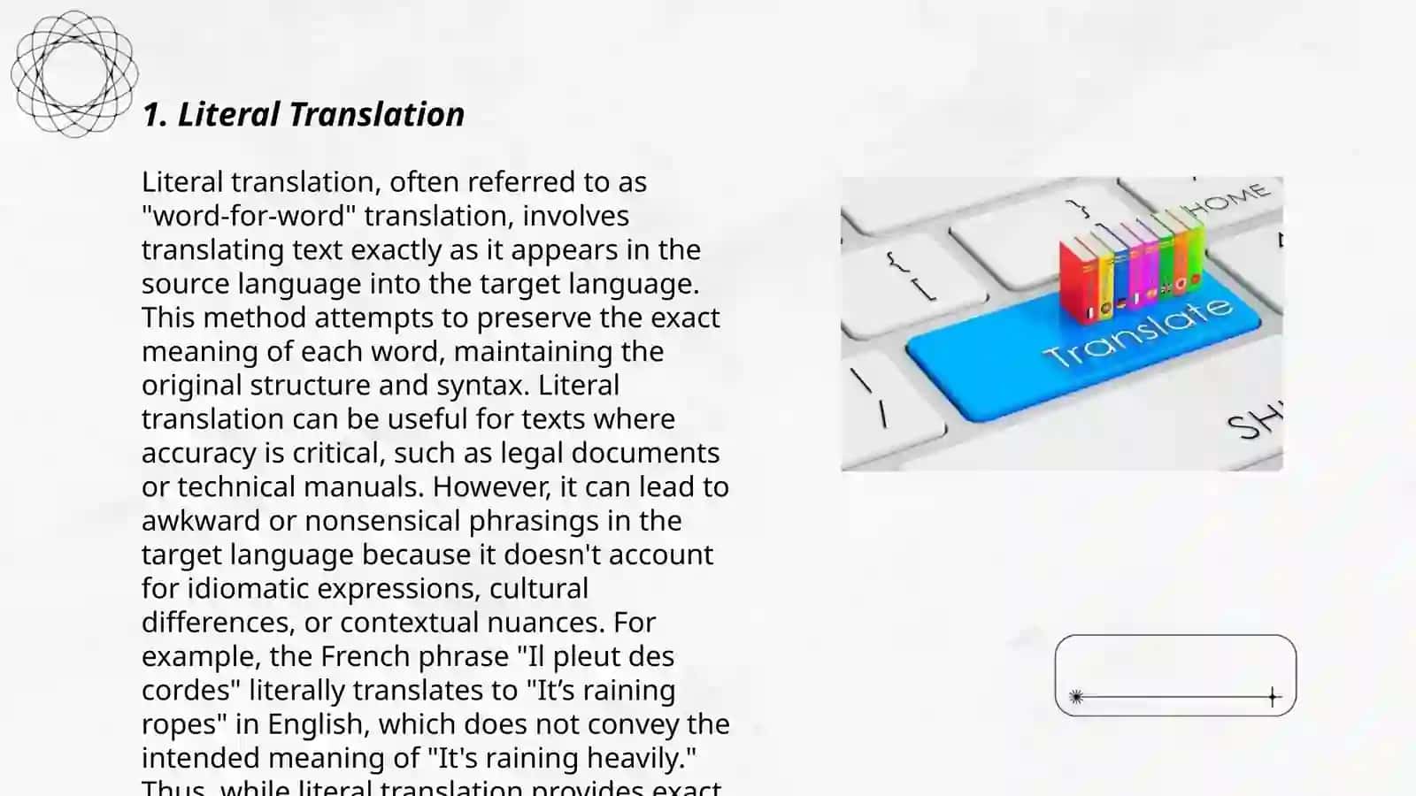 General features of translation 3