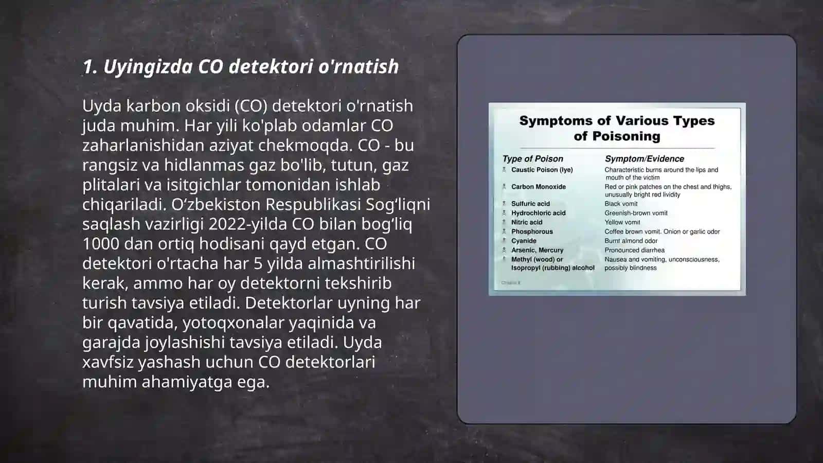 Co gazidan zaharlanish 3