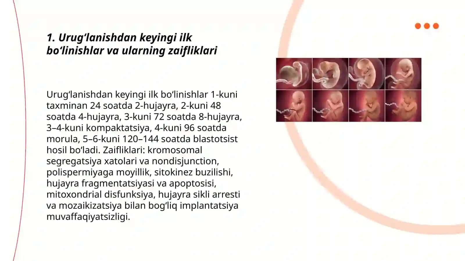Odam embriogenezining qaltis davrlari 3