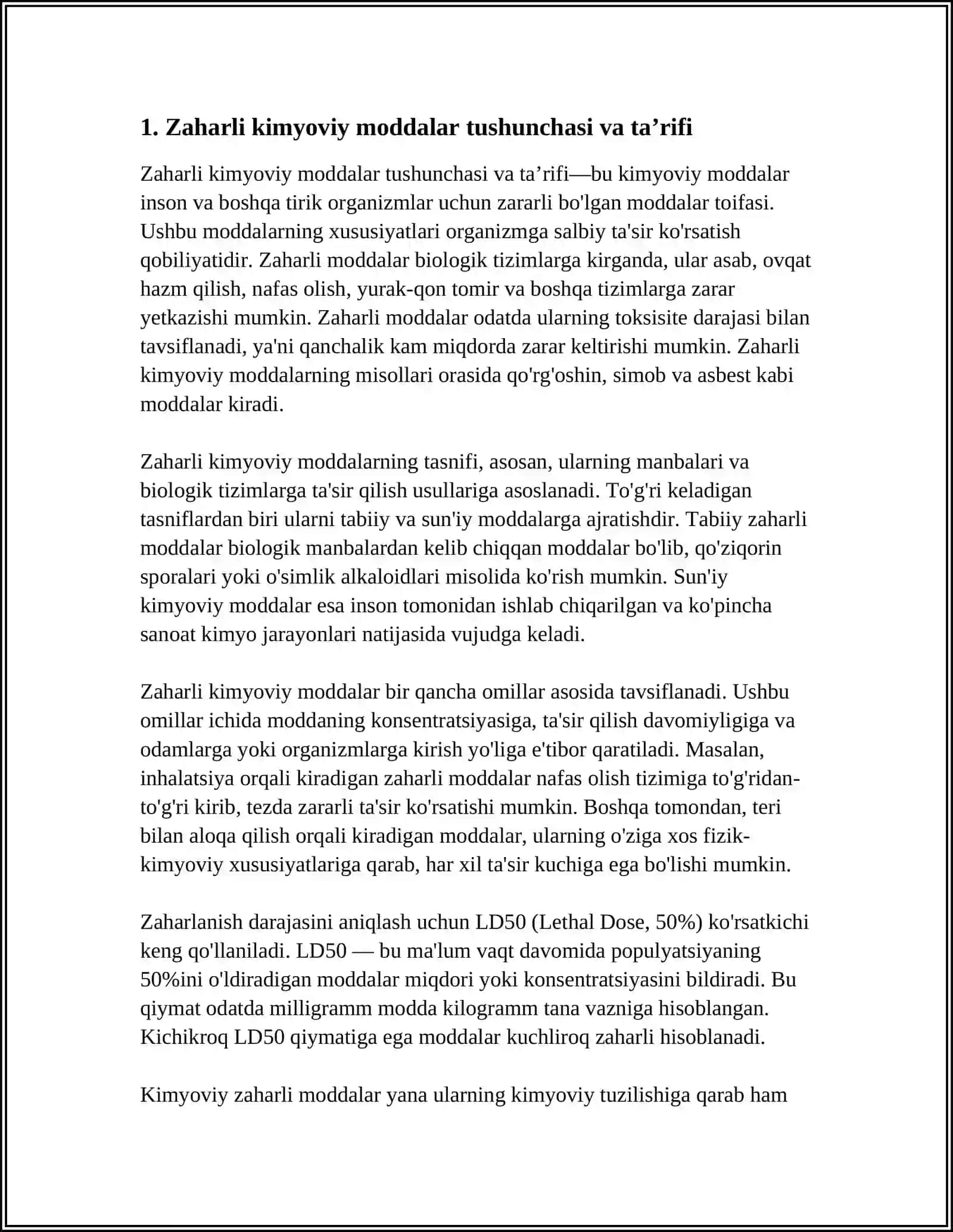 ZAHARLI XIMIKATLAR TUSHUNCHASI 3