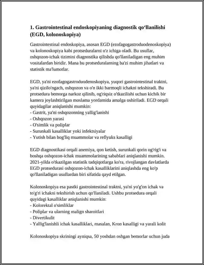 TIBBIYOT ENDOSKOPIK USULLARINING QOʻLLANILISHI 3