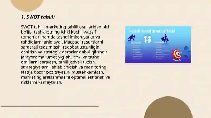 Marketing tahlili usulari 3