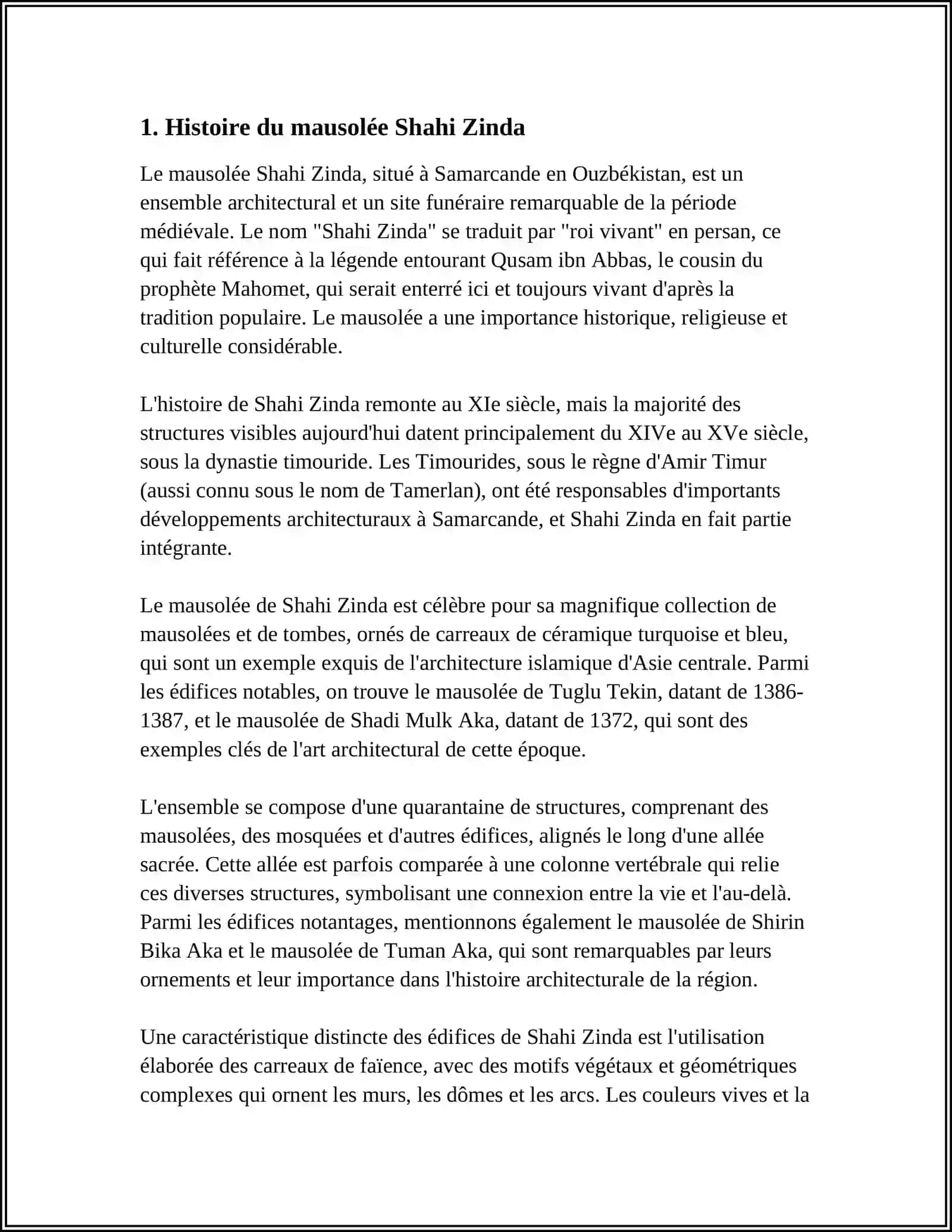 Le mausolée Shahi Zinda 3