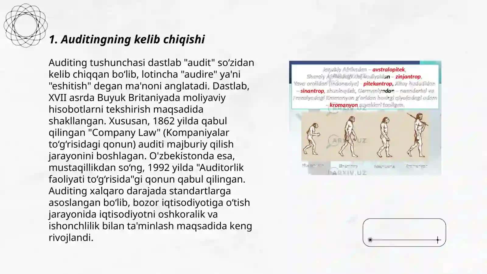 Auditning tarixi va uning rivojlanishi 3