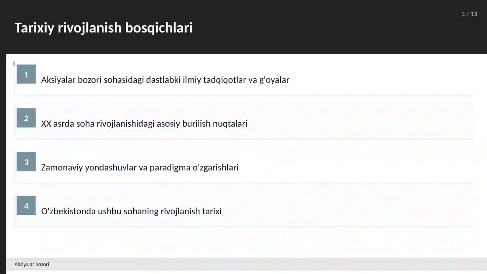 Aksiyalar bozori 3