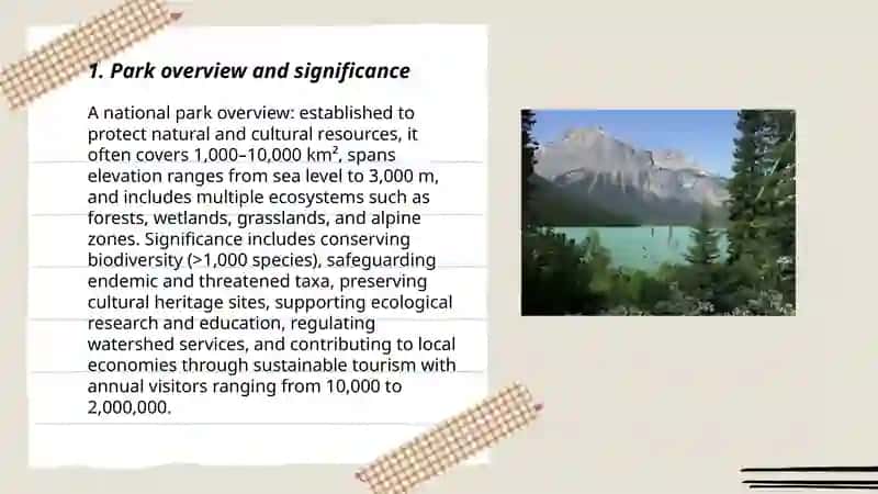 Discreption of a national park 3