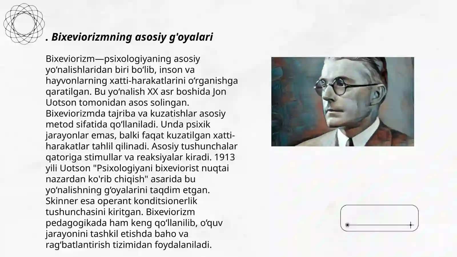 Bixeviorizmning asosiy g'oyalari 3