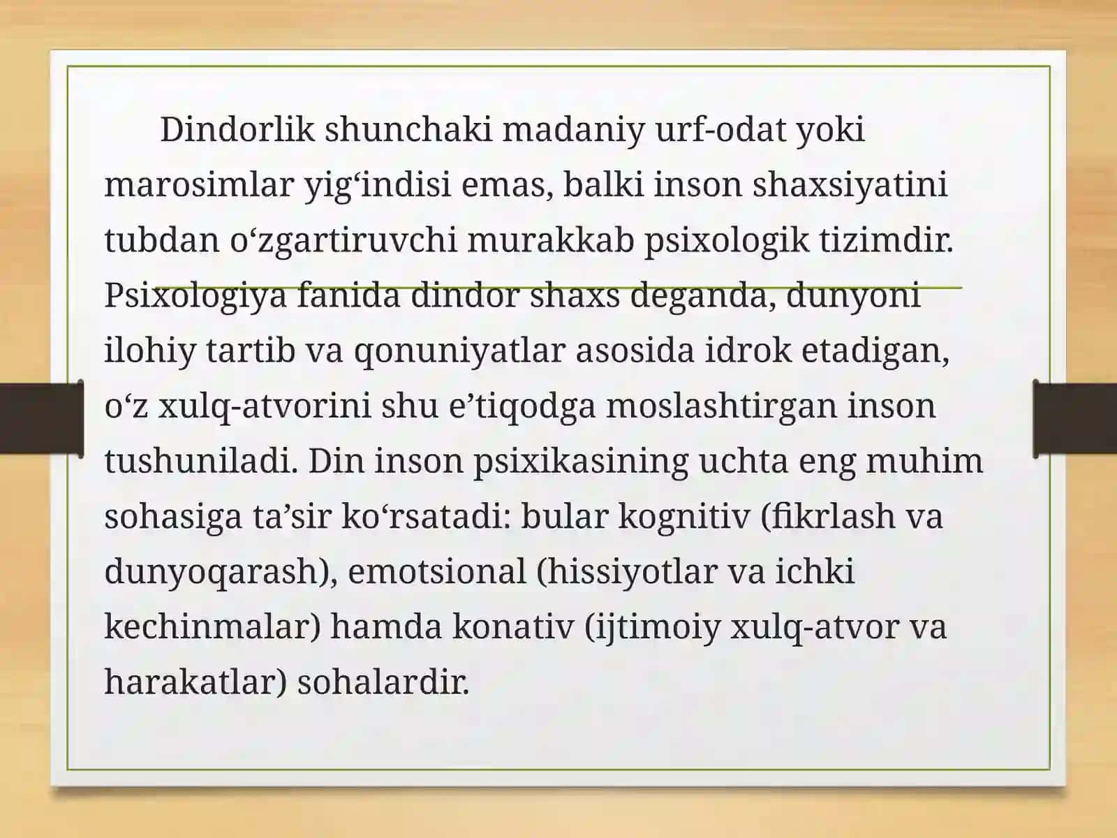Dindor shaxsning psixologik xususiyatlari 3