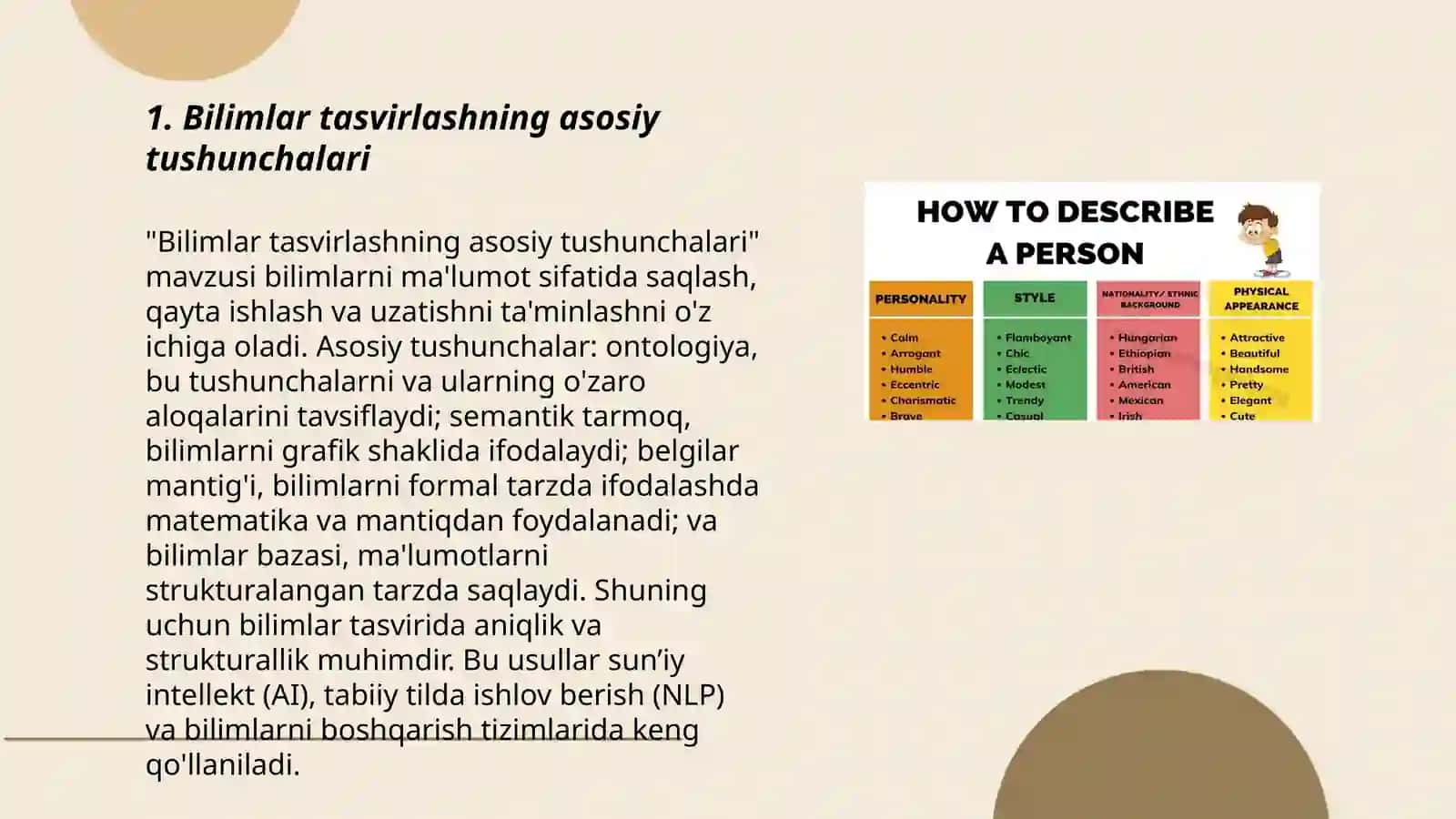 Bilimlar tasvirlashning asosiy tushunchalari 3