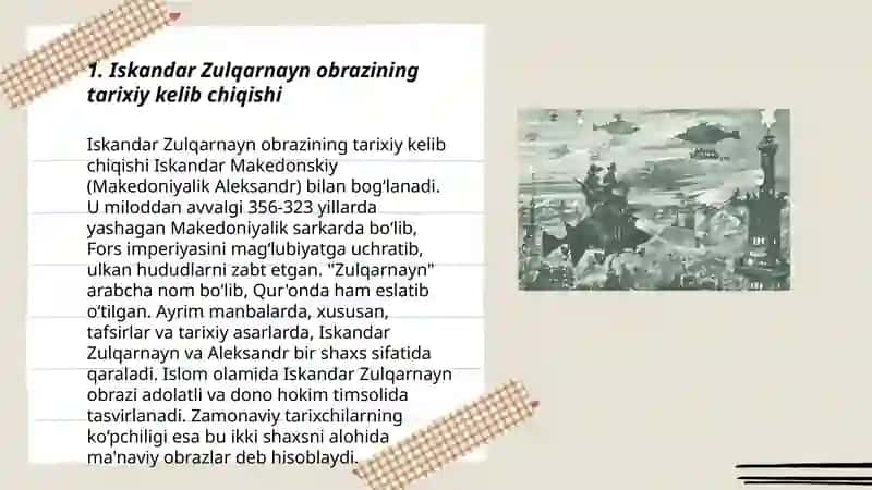 Iskandar Zulqarnayn obrazining qiyosiy talqini 3