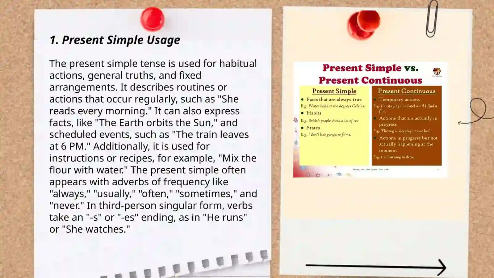 Present simple and Present continuous 3