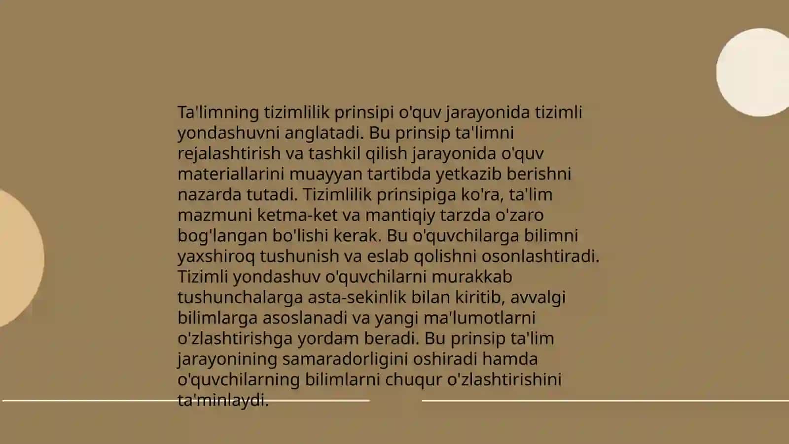 Ta'limning tizimlilik va izchillik prinsiplarini amalga oshirish qoidalari 3