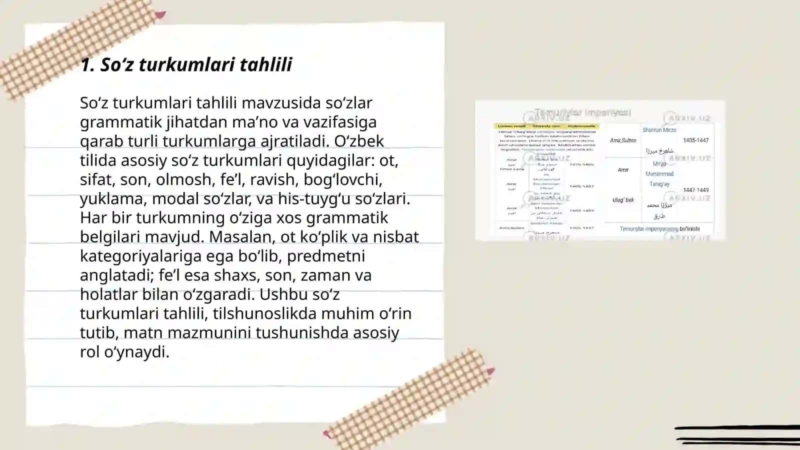 Soʻz turkumlari tahlili 3