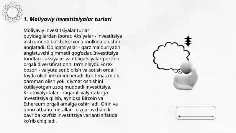 Moliyaviy investitsiyalar auditi 3