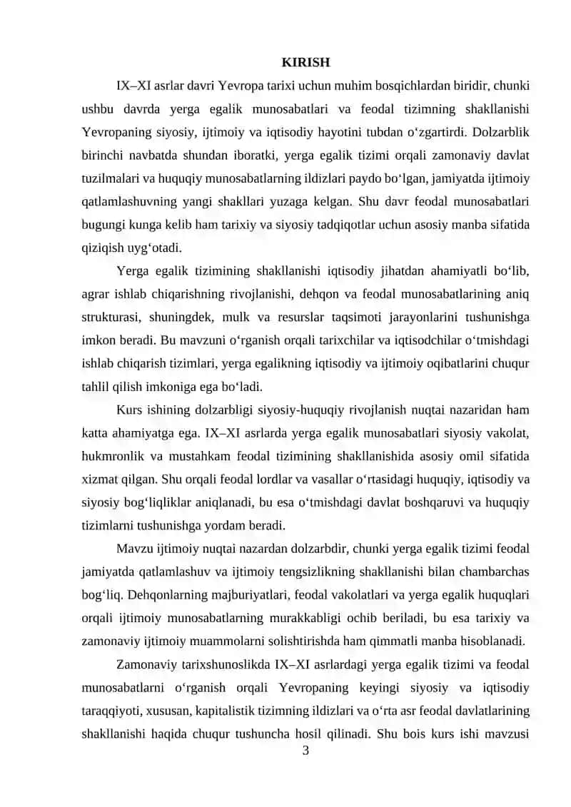 IX-XI asrlarda Yevropada yerga egalik munosabatlarining shakllanishi 3