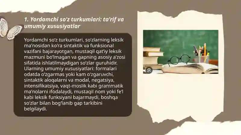 Yordamchi soʻz turkumlari tahlili 3