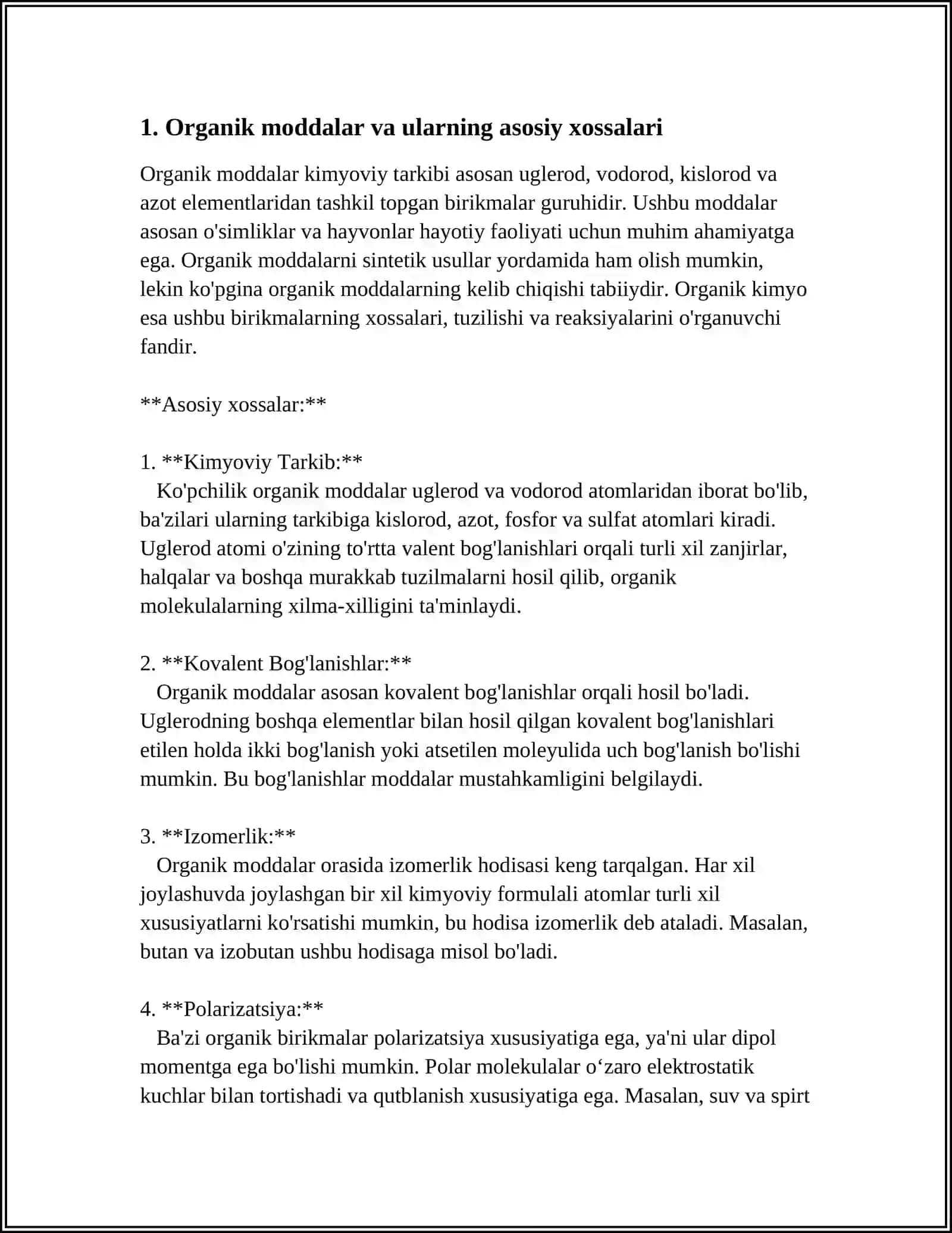 ORGANIK MODDALARNING ASOSLIK VA KISLOTALIK XOSSALARI 3