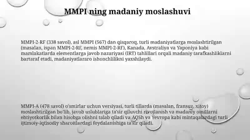 MMPI va uning modifikatsiyalari 3