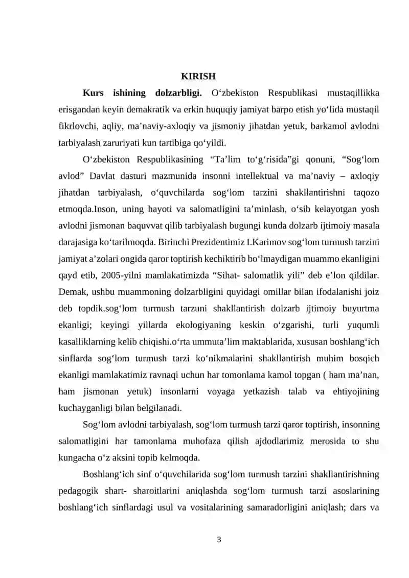 ONA TILI VA UNI O‘QITISH METODIKASI FANIDAN TAYYORLAGAN 3