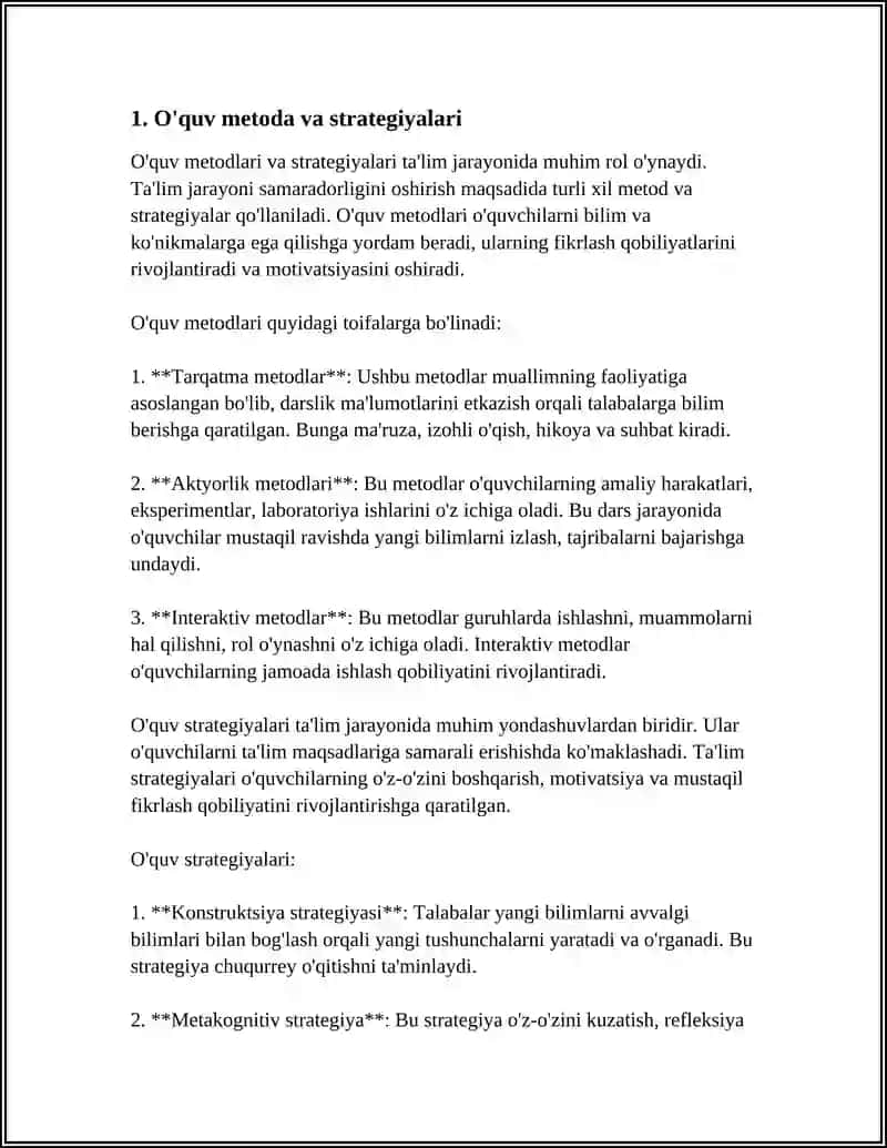 TA'LIM METODLARI VA VOSITALARI 3