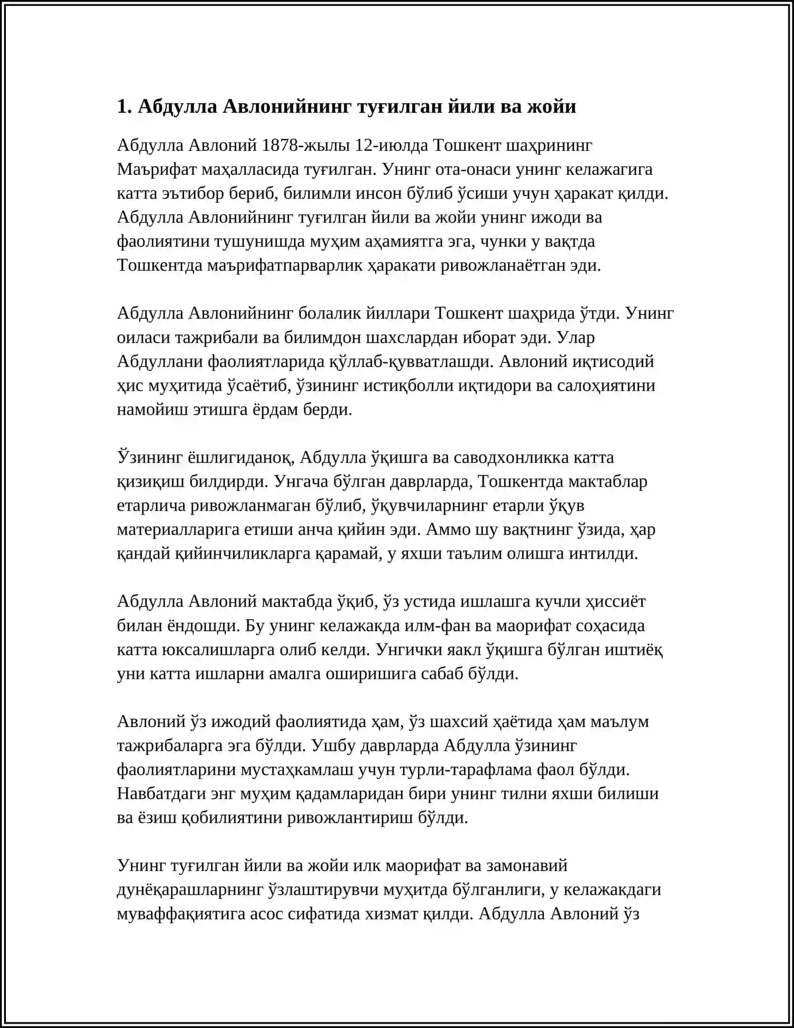 Абдулла Авлоний ҳаёти ва ижоди 3