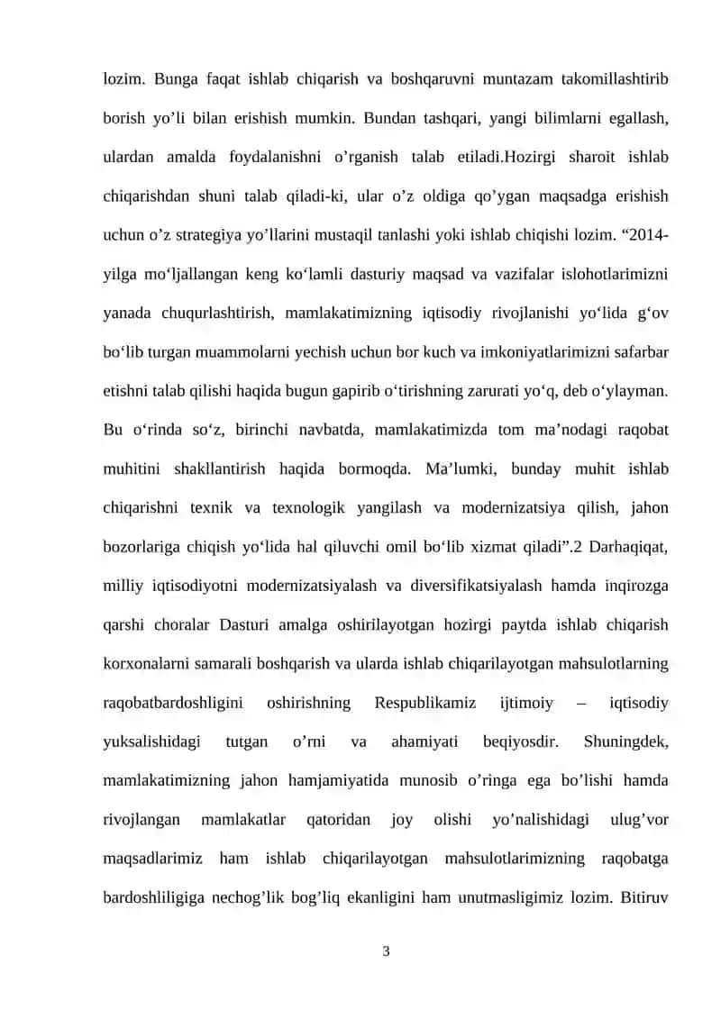 Raqobatchilikni baholash usullari 3