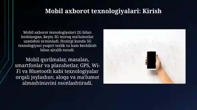 Mobil axborot texnologiyalari 3