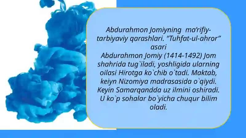 Abdurahmon Jomiyning ta'limiy-axloqiy qarashlari 3