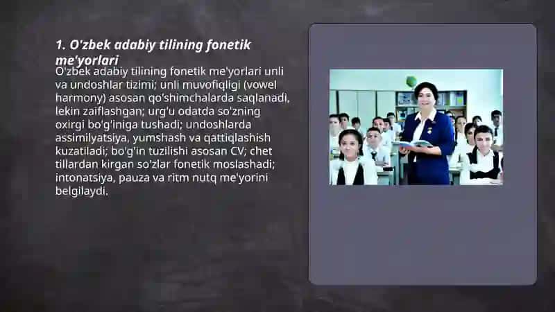 O'zbek adabiy tilining me'yorlari 3