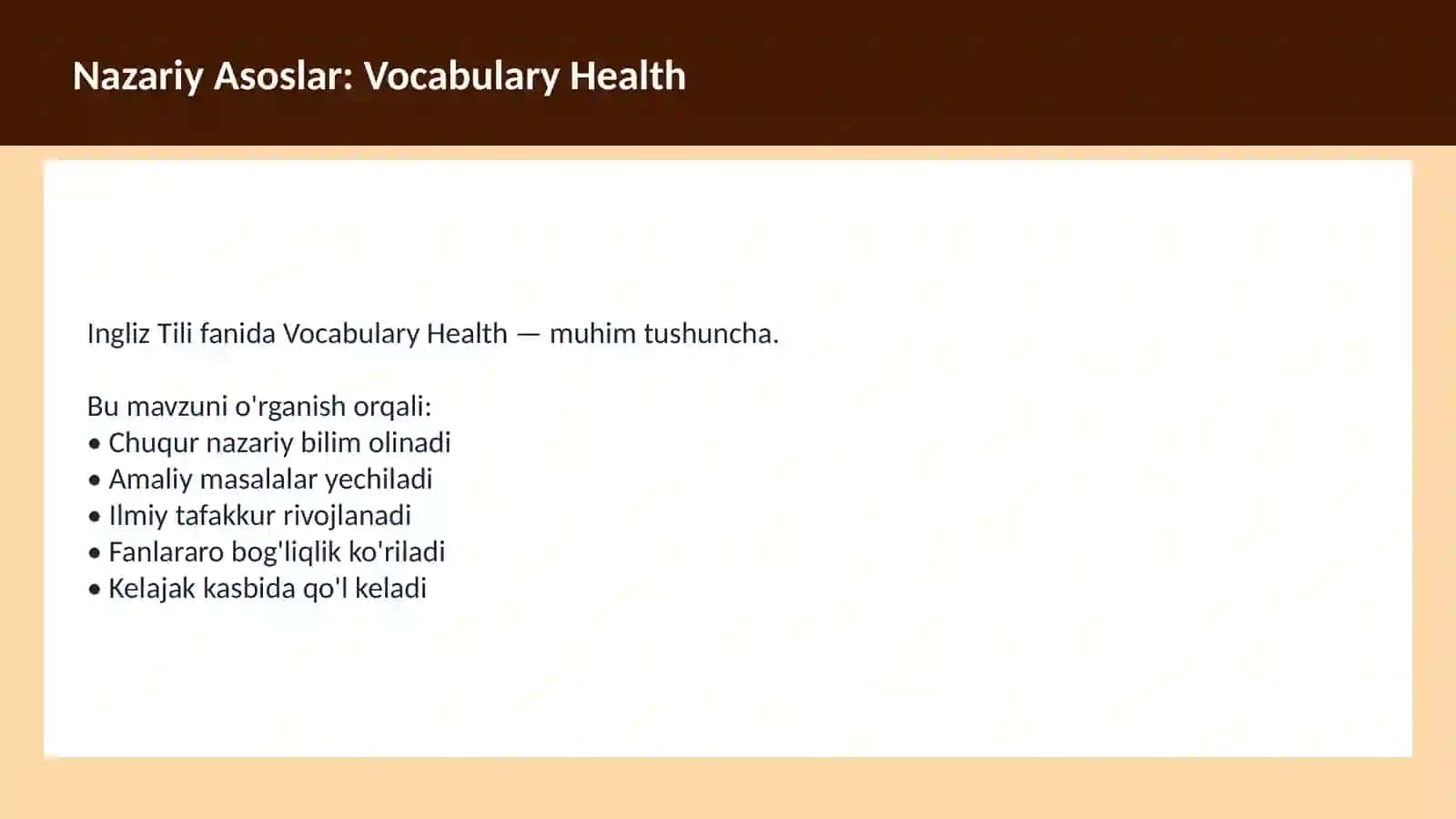Vocabulary Education 3