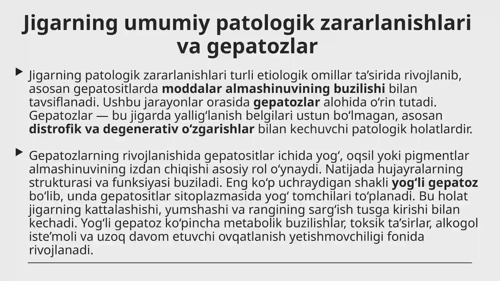 Jigarning patologik zararlanishlari 3