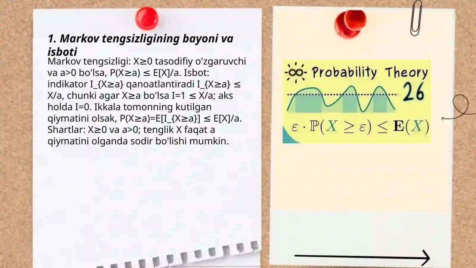 Markov va Chebyshev tengsizliklari 3