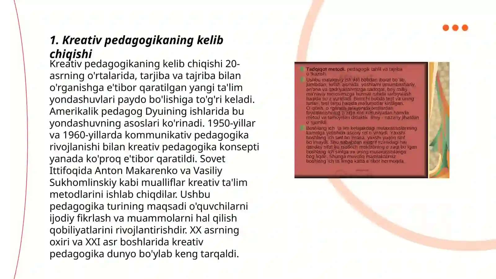 Kreativ pedagogika fan sifatida 3