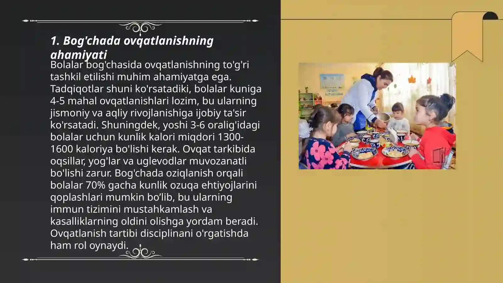 Bogchada oqatlanish menyusi 3