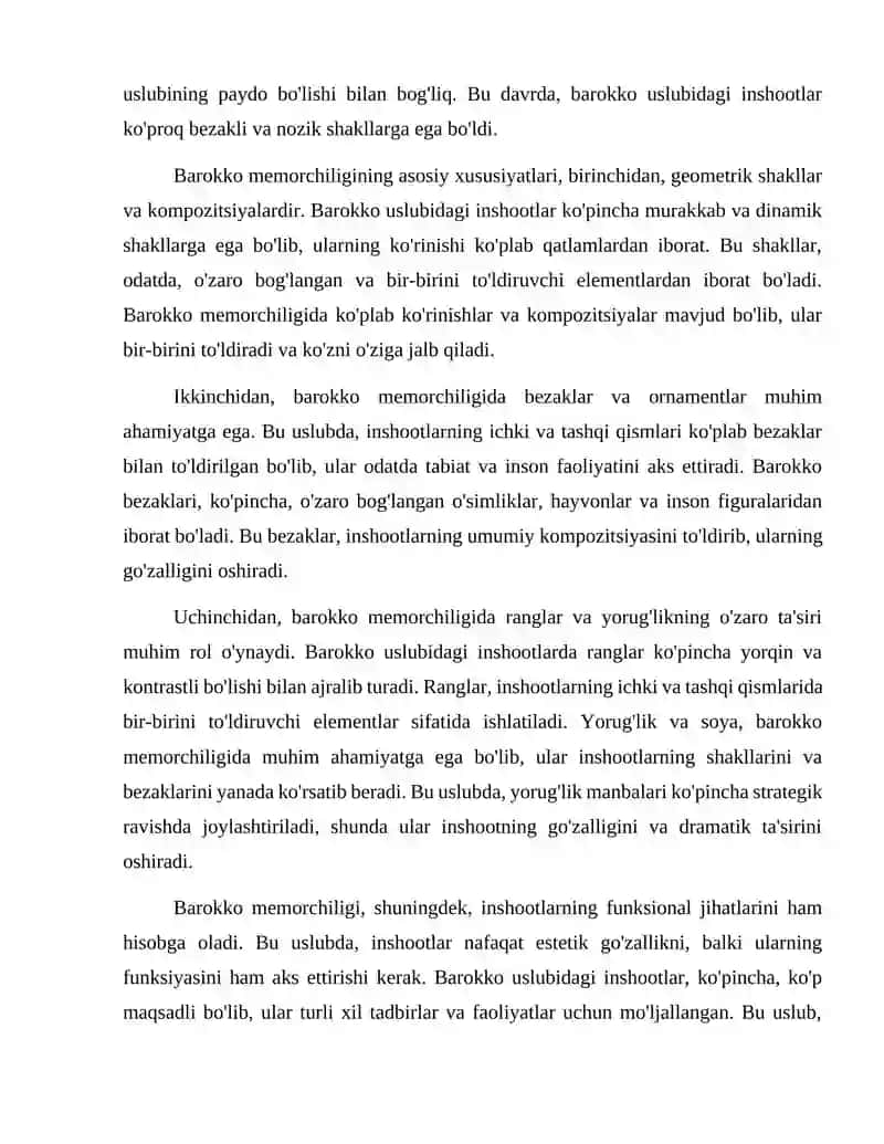 Barakko memorchiligining shakllanishi va rivojlanishi. 3