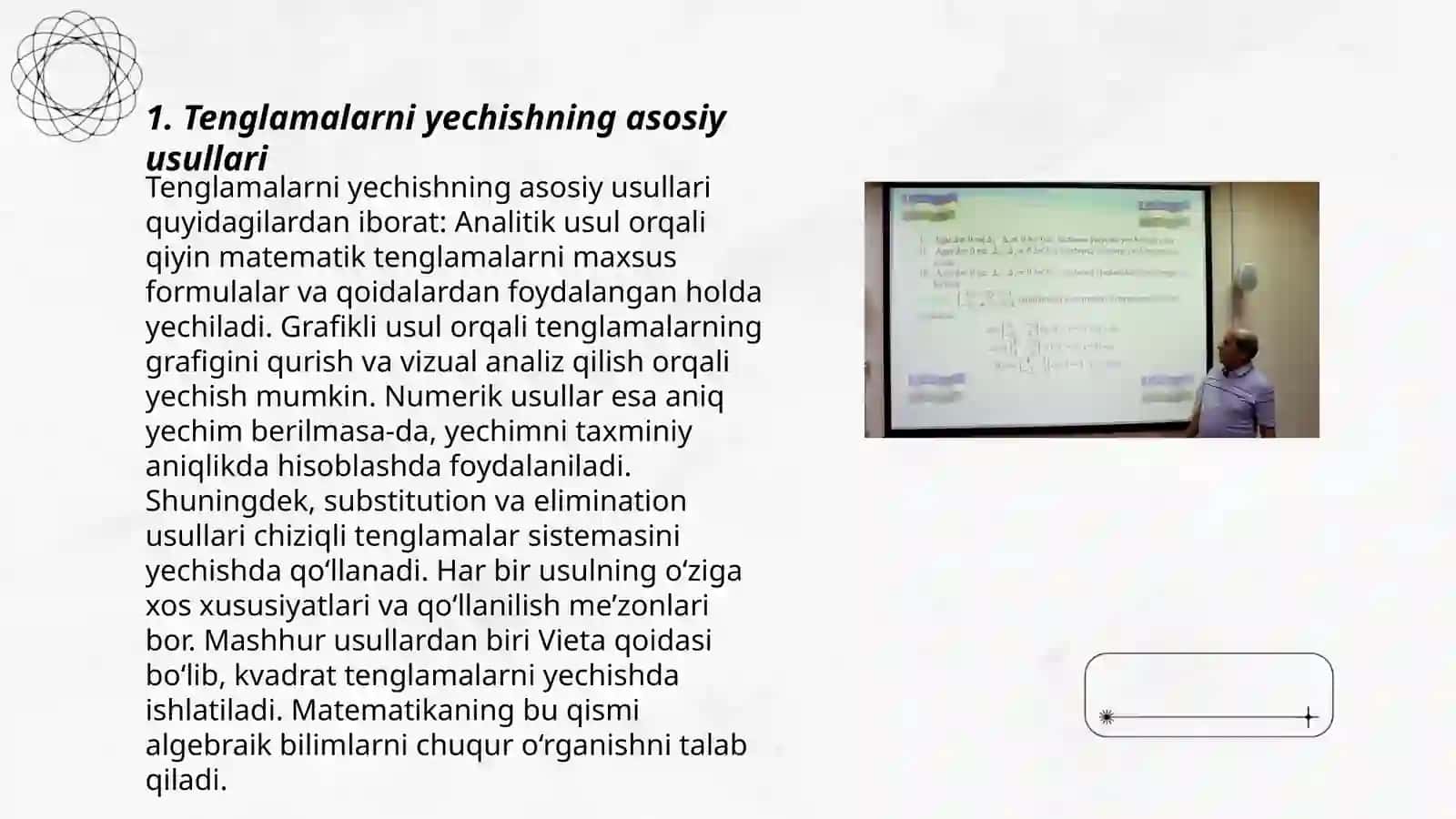 Tenglamalar yechish metodikasi 3